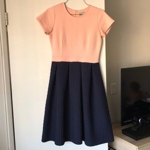 Pink and navy blue dress!